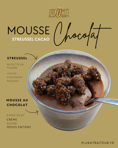 Mousse au Chocolat , Streussel Cacao Mousse au Chocolat , Streussel Cacao