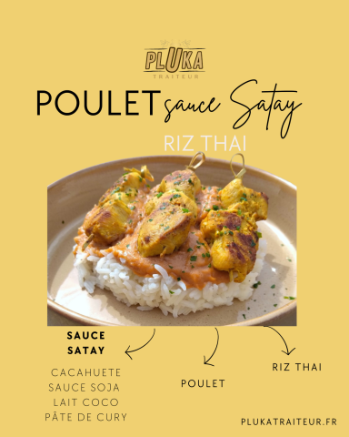 Poulet sauce Satay -Riz Thai Poulet sauce Satay -Riz Thai