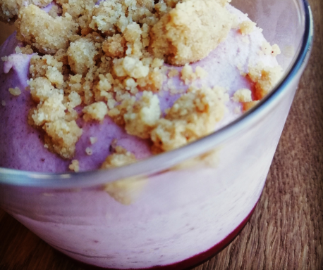 Mousse Framboise et Crumble Vanille
