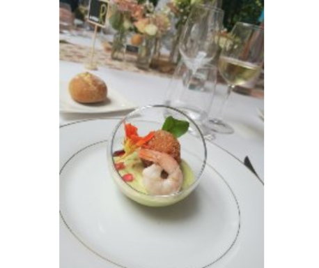 Cromesquis de Crabe, Gambas et Crème d'Avocat