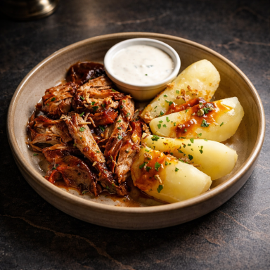 PULLED-PORK pommes vapeur